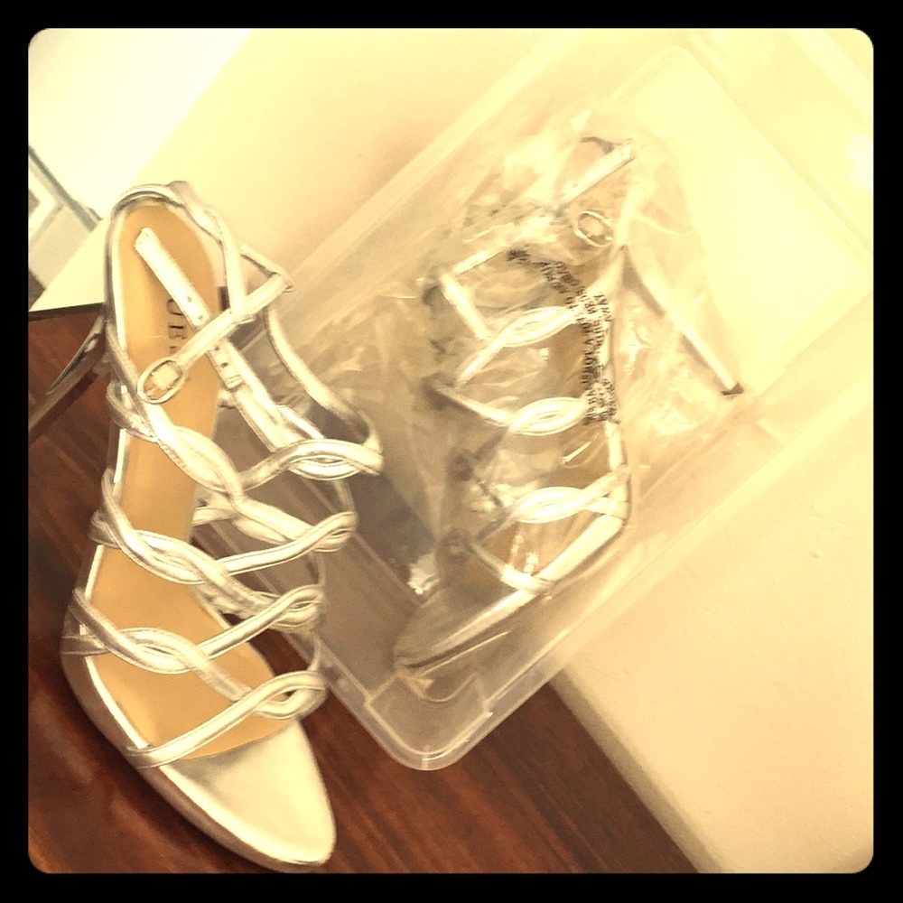Guess open toe heels